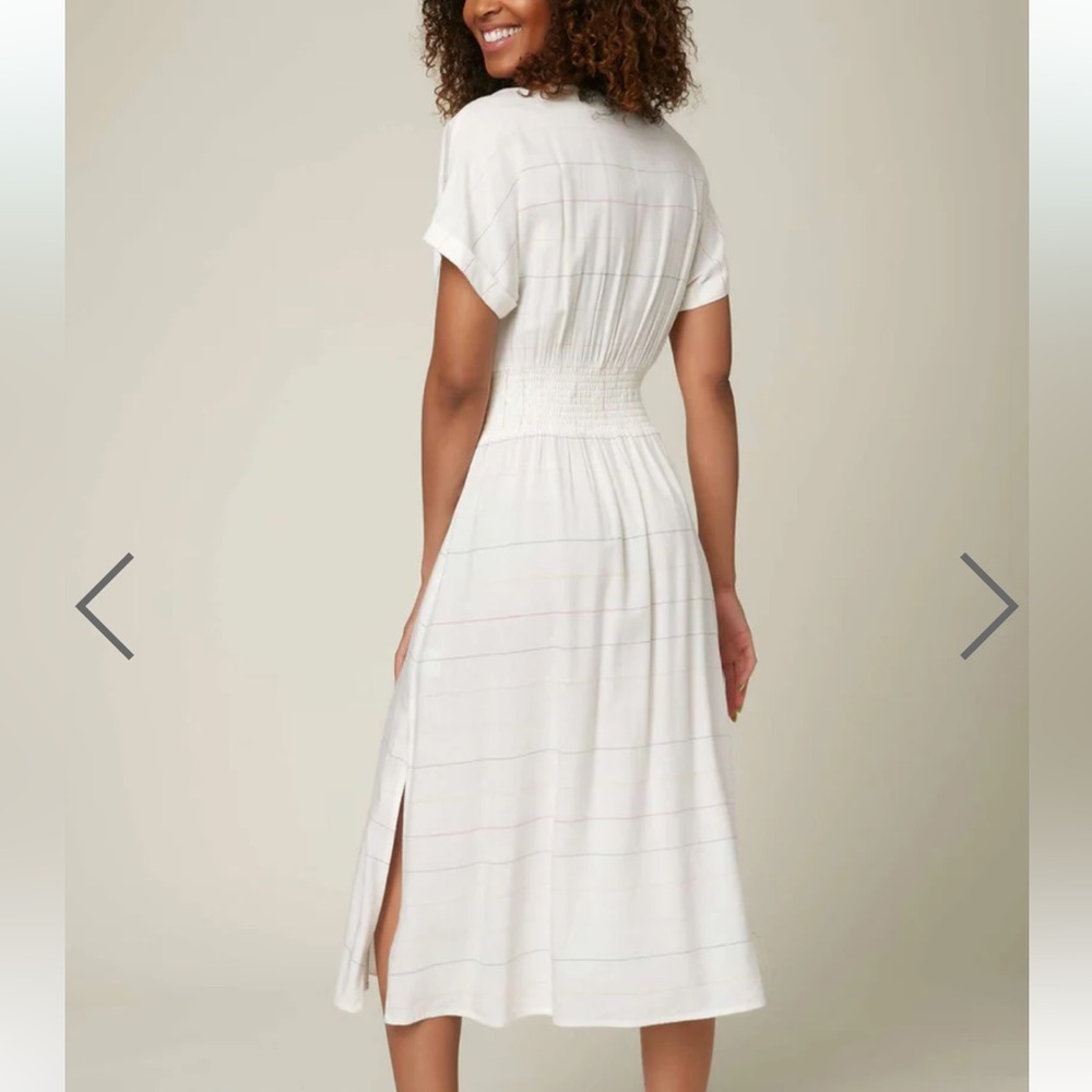 O'neill Ciara stripe midi dress, white, size small - Picture 5 of 10